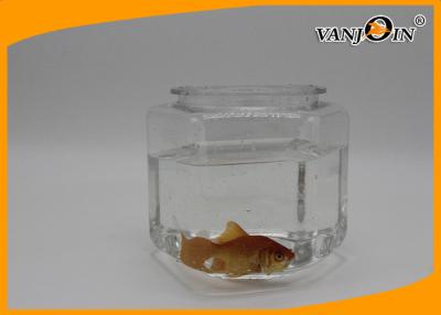 China 3.5L Hexagon PET Plastic Aquarium , Transparent Pet Fish Tank for sale