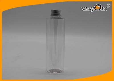 China 250ml Cylinder PET Cosmetic Bottles , 8oz Round clear plastic bottles for Shampoo for sale