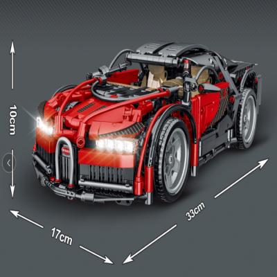 China Construction Toy New Arrival Mork 1:14 Red Bugatti Model Car Small Building Blocks Diy Toys Compatible With All Legoing Toys For Kids for sale