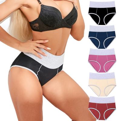 China Antibacterial Plus Size Ladies Cotton Hot Sale Sexy Sports High Waist Comfortable Lingerie Panties for sale