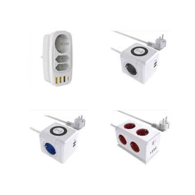 China 2022 Residential Standard / General Purpose Plug & Europe Plug With USB Power Cube Port Strip for sale