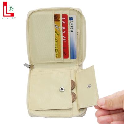 China Custom Factory OEM Classic Leather Waterproof Classic Leather OEM Simple Wallet Design PVC Grain Zipper Zipper Closure Cards Cash Money Wallet for Women for sale