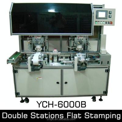 China Produce Plastic Cards Double Stations Flat Hot Stamping Machine YCH-6000B for sale