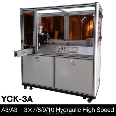 China A3 A3+ 3x8 Plastic Hydraulic High Speed ​​Card Punch Machine YCK-3A for sale