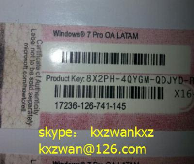 China original windows 7 professional 32 bit sp1 Full Version Original key sticker for sale