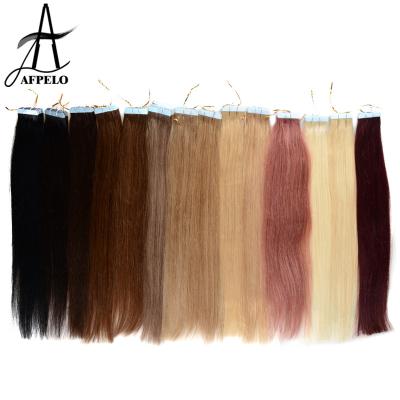 China 100% Remy Hair Natural Tape Hair Weft Extension 16inch-24inch Double Sided Straight Skin Weft Extension Paypal for sale