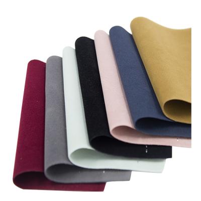 China PU Waterproof Vegan Double Side Flocking Cloth Leather Textiles And Leather Products For Shoes for sale