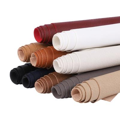 China Waterproof Crumple Colored Synthetic Leather PU Leatherette Paper Feed Trigger For Bag Shoe Lining Sofa Upholstery for sale