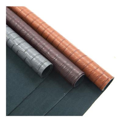 China Hot Selling Abrasion-Resistant Embossing Imitation Leather Fabric PU Raw Material For Shoes for sale