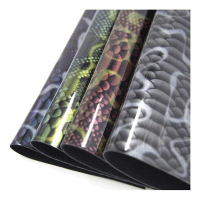 China PU Waterproof Silky Patent Synthetic Leather Fabric For Shoes / Elephant Print Leather for sale