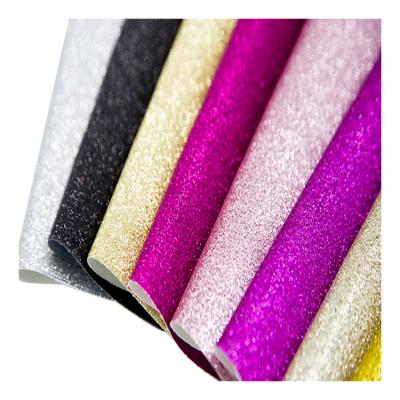 China Waterproof Eco-Friendly Biodegradable Smooth Chunky Faux Leather Glitter Fabrics For Shoes for sale