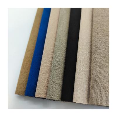 China Fabrics Price 100% Polyester Suede Home Textile Fabric Anti-Static Cloth For Shoes for sale