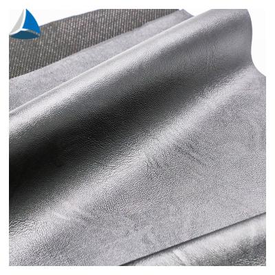 China Abrasion-Resistant Black Faux PVC Garment Leatherette PVC Leather Fabric For Clothing à venda