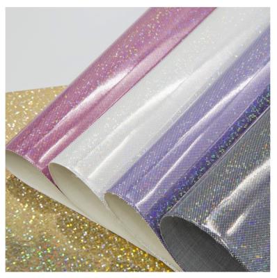 China Waterproof Faux Glitter Leather Chinese Manufacturer Leather Roll Synthetic Leather For Bag Luggage for sale