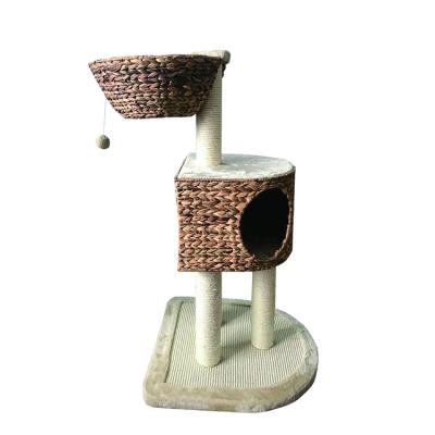 China Wholesale High Quality Rattan Viable Cat Climbing House Tree Adjustable Banana Leaf for sale