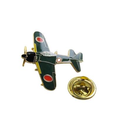 China Customised Badges Zinc Alloy Enamel Pin with Epoxy Airplane Badge Lapel Pin for sale