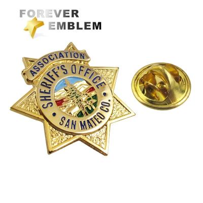 China Personalized Metal Sheriff Star Badges for sale