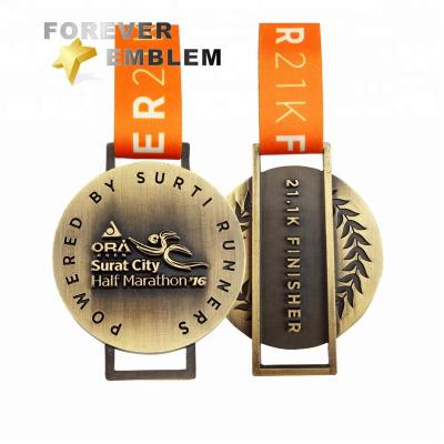 China China Manufacture Custom 2D 3D Sports Medal Half Marathon Medal for Running for sale