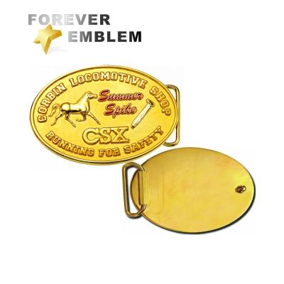 China Custom Metal Belt Buckle With Logo Accessory Gold Plating for sale