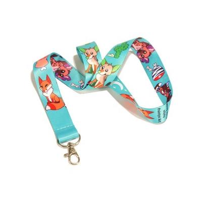 China Cute Polyester Cheap Personalize Sublimation Neck Lanyards With Logo Custom for sale