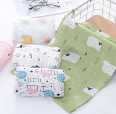 China Anti-Static Cotton Baby Wrap Custom Bamboo Fiber Baby Wrap Cotton Baby Wrapping Cloth for sale