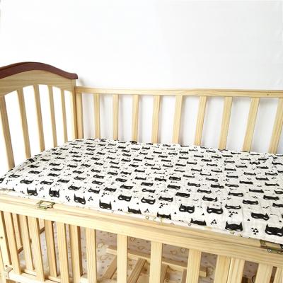 China Anti-Bacteria Crib Hat Printed Custom Bamboo American Newborn Cotton Baby Sheets Bed Linen Style Bedspread Crib Spread for sale