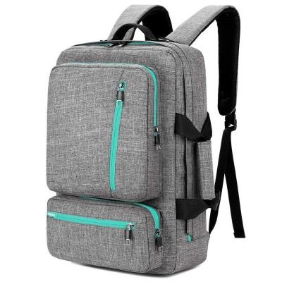 China Multifunctional Gray Soft Fashion Tablet Storage Anti Theft Laptop Backpack Large Capacity Nylon Pocket for sale