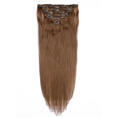 China Hot Sale Silky Straight Wave Clip In Hair Extensions 120g Silky Straight Virgin Hair 100% Maxine Real Clip In Hair Extensions Full Head for sale