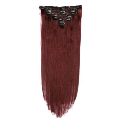 China Silky Straight Wave Yasen Natural Color 8 Pieces/set Head Sets 120G Brazilian Remy Straight Hair Clip In Hair Extensions Free Shipping for sale