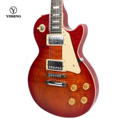 China Mahogany+Maple OEM High Quality Wholesale New Maple LP Electric Guitar for sale