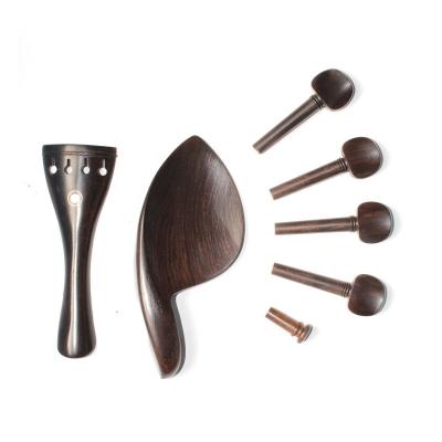 China Hot Selling Ebony Violin Accessories Set Large Full Style Violin for sale