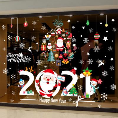 China Waterproof Fast Delivery Snowflake Christmas Window Stickers for sale