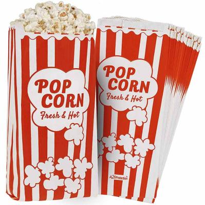 China Recycled Materials Wholesale Small Square Paper Bag Popcorn Paper Bag for sale