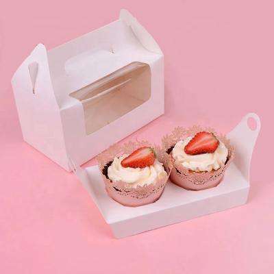 China Whole Sale Recyclable Christmas Boxes Food Packaging Gift Box Decoration Christmas Cupcake Box for sale