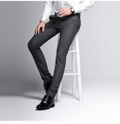 China Customized Men's Twill Business Casual Work Wear Cotton Men's Pants Breathable Trousers Slim Stretchchino for sale