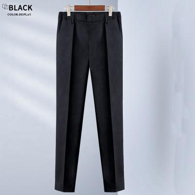 China Autumn new men's pants business casual dress pants woolen elasticity chinoOEM customized anti-static and winter for sale