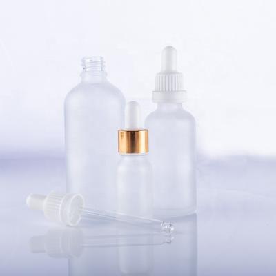 China 100ml Cosmetic Empty Screw Cap Gel Essential Oil Glass Dropper Bottle for sale