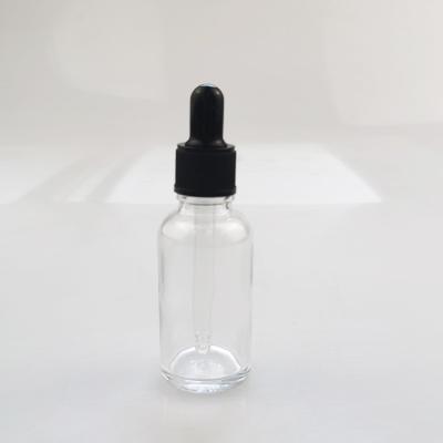 China Cosmetic 30ml Glass Dropper Bottle Cylinder Essential Oil Glass Bottle for sale