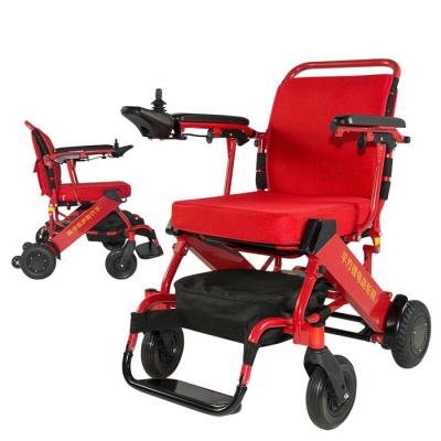 China Lightweight Aluminum Handicapped Foldable Power Electric Wheelchair for sale