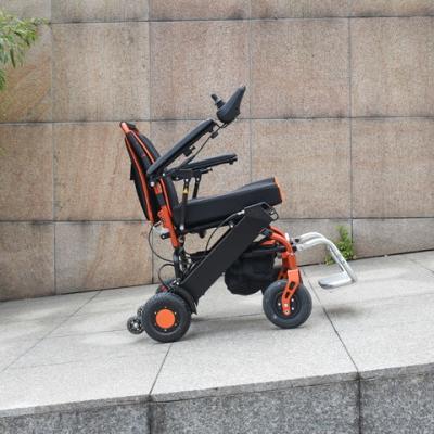 China Rigid PU Tyre Folding Motorized Wheelchair Aluminum Alloy 150W X 2 for sale