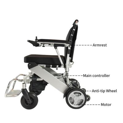 China Alu Frame Battery Powered Wheelchair 6km/Hr With Brushless Motor for sale