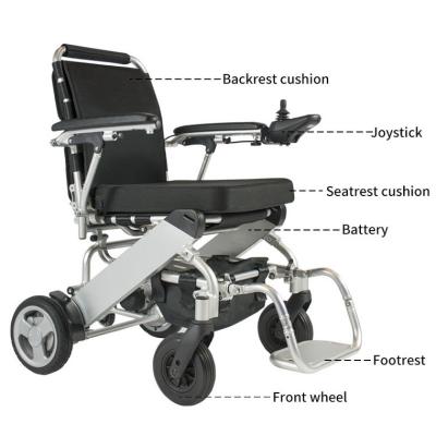 China Brushless Motor 180Wx2 Power Wheelchair With Rigid PU Tyre Aluminum Alloy for sale