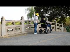 Lithium Battery Lightweight Foldable Wheelchair 125kg Load With Brushless