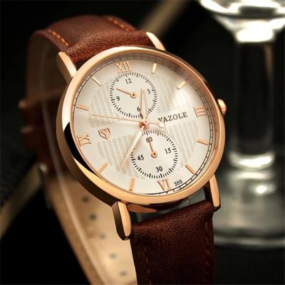 China Relogio Masculino Men's Luxury Sports Men's Relogio Masculino 355 Water Resistant Clock Brand Quartz Leather Wrist Watch for sale