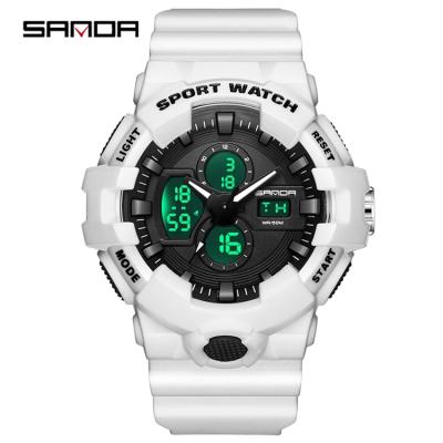 China Top Brand Quartz Watch Luxury Military Mens Watches SANDA White Sports Alarm Men Waterproof S Shock Clock Relogio Masculino Masculino Masculino for sale