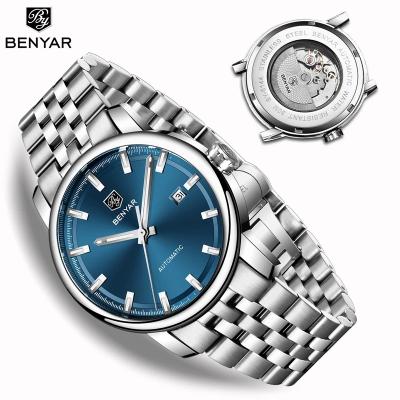 China New Top Brand Mens Wrist Watch Luxury Military Automatic Mens Watches Date BENYAR 5144 Automatic Mens Mechanical Watches for sale