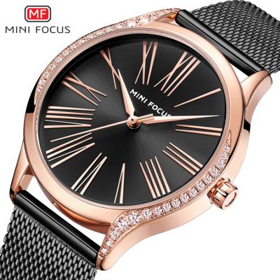 China FOCUS 0259 S Women Watches Stainless Steel Strap Ladies Dress MINI Luxury Rhinestone Diamond Quartz Watch Water Resistant for sale