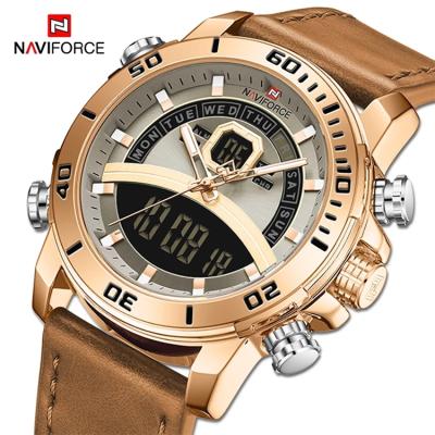 China 2020 Digital Men's Watch Alarm NAVIFORCE Quartz Military Luminous Wristwatch Male Luxury Waterproof Clock 3ATM for sale