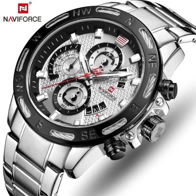 China NAVIFORCE Alarm Men's Watches Fashion Stainless Steel Quartz Watch Male Army Sport Chronograph Military Wrist Watch for sale