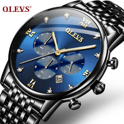 China Stainless Steel Diamond Luxury Watch For Men OLEVS 2868 Waterproof Men's Quartz Wristwatch Water Resistant Analogue for sale